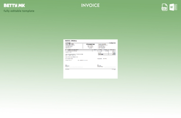 модерен стил Бугарски UEB ART EOOD шаблон за фактура на компанија